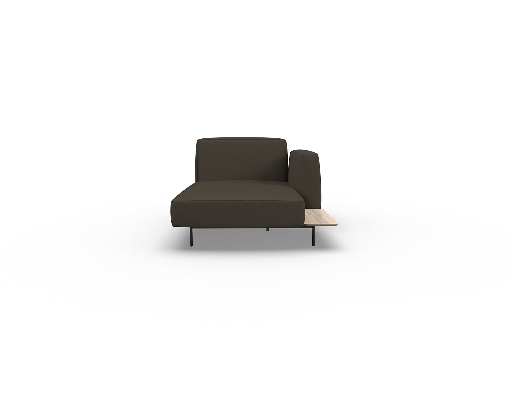 Noon Sofa Right Chaise with Shelf